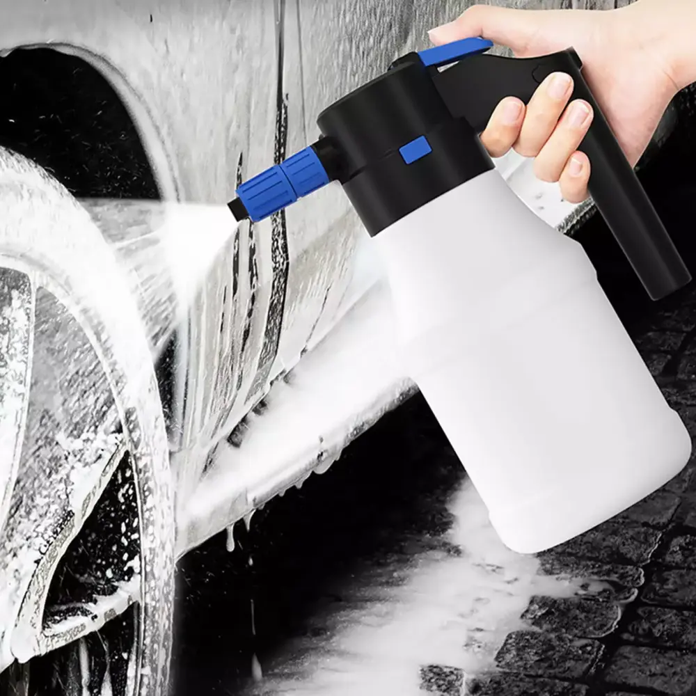 EGYMEN Electric High-Pressure Car Washing Foam Spray Pot 1.5L Car and Garden Use
