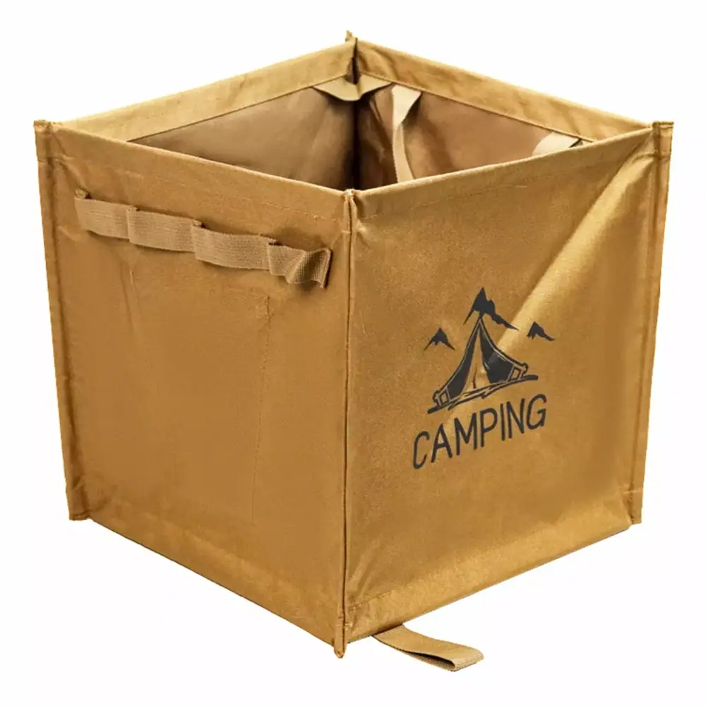 ZCKK 33L Multifunctional Storage Box Handle Large Capacity Foldable Trash Can Outdoor Use