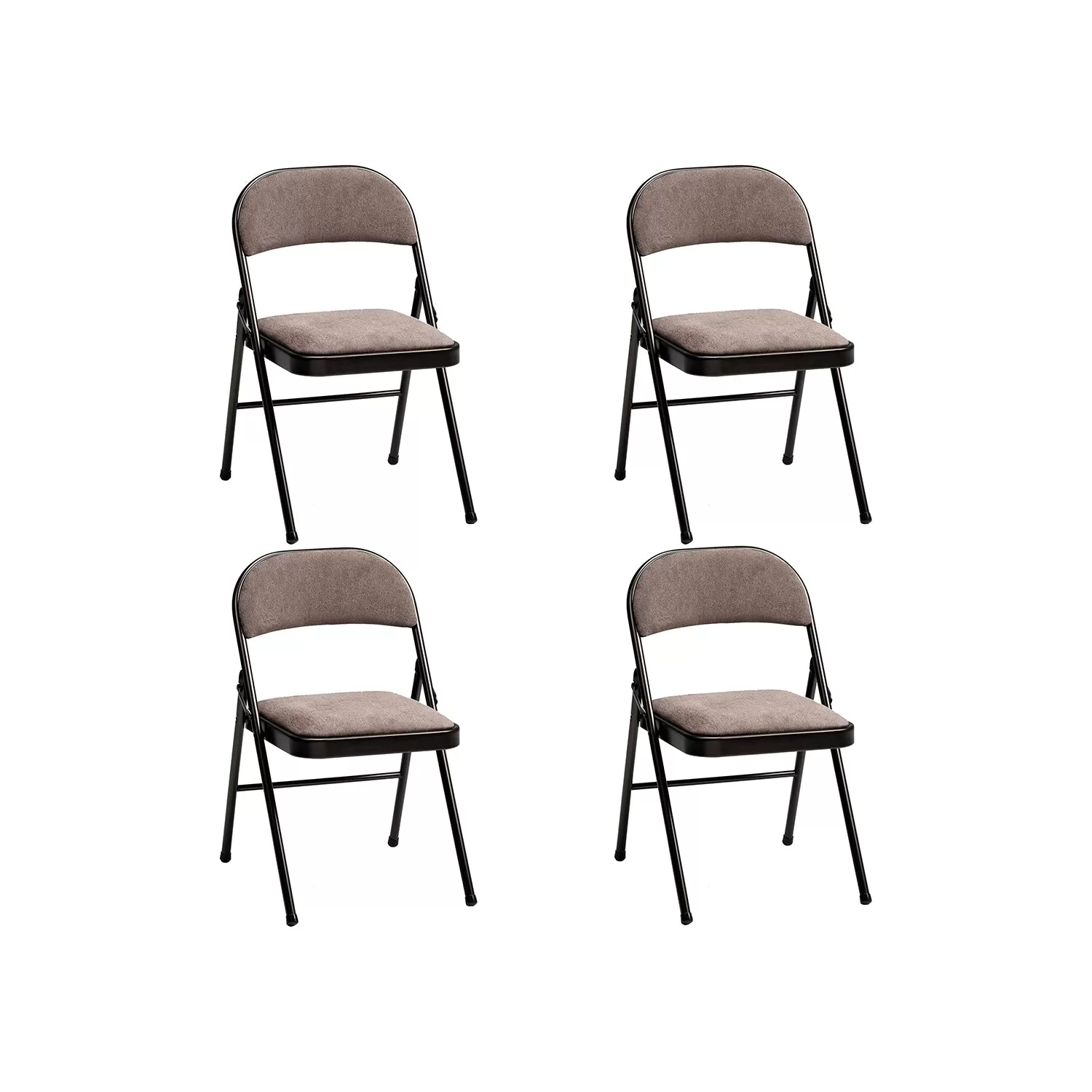 MECO 4-Pack Deluxe Corrin Fabric Padded Folding Chairs 16 x 16 Inch Seat