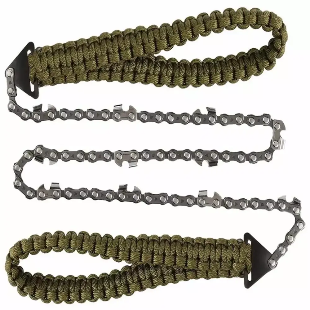 Ziuscore Steel Manual Chain Saw - Foldable Scroll Saw Outdoor Emergency Gear and Hiking Travel