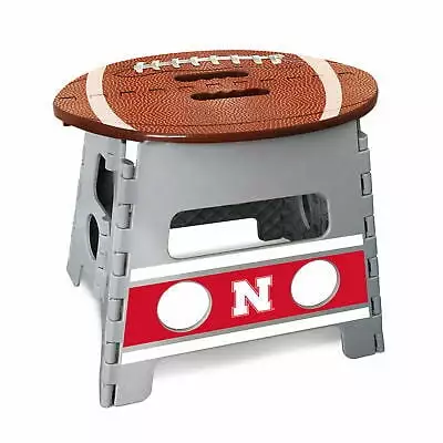 University Nebraska Folding Step Stool 14x13 - Heavy Duty Portable Stool Home and Office BINLIS