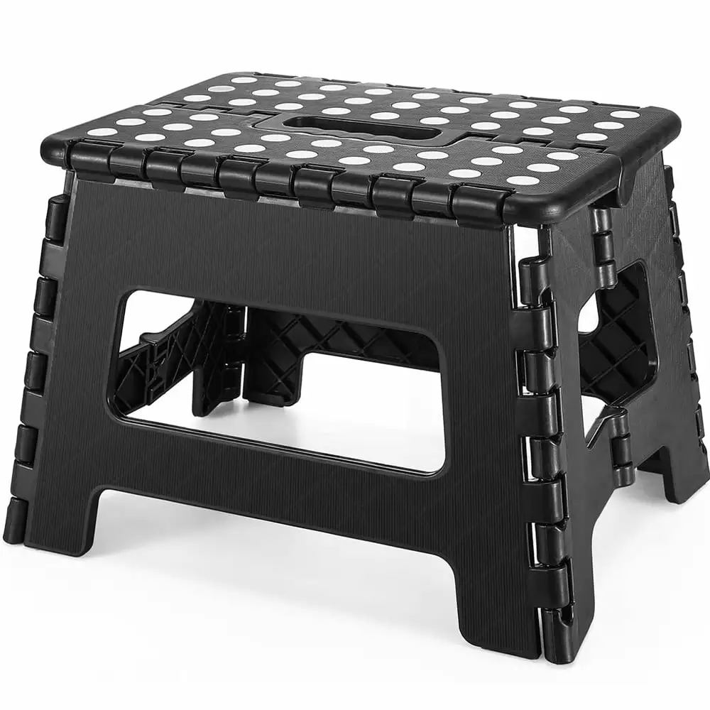 Duslogis Folding Step Stool 9 Inch Heavy Duty Space Saving Light Weight Stool Kids Adults Kitchen Bathroom 300 lb Capacity