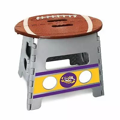 FANMATS Louisiana State University Plastic Folding Step Stool - 250 lb. Load Capacity 14x13