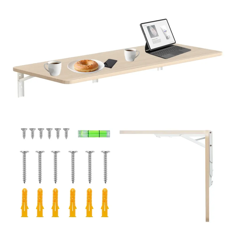 Maclean folding shelf/top, buoyant wood color, 100x40cm, max. 50 kg, MC-128 WD
