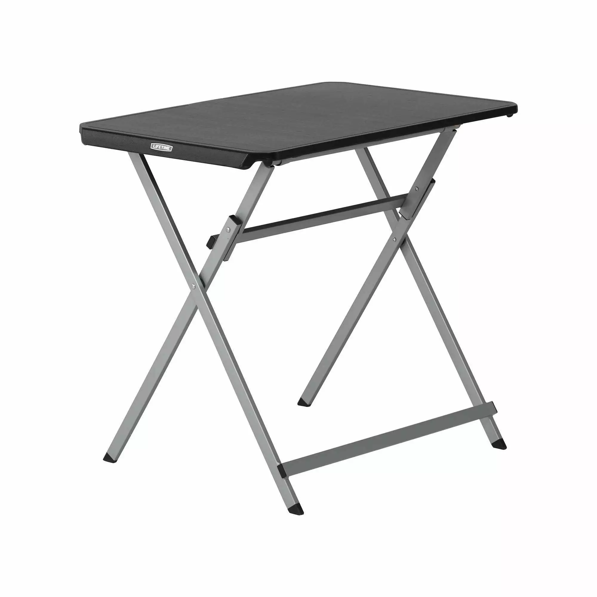 Lifetime 30 Inch Rectangle Personal Folding Table Indoor Outdoor Light Commercial Grade Black