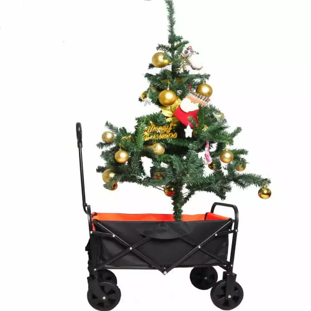 CLEARANCE Collapsible Outdoor Utility Wagon Folding Wagon Garden Shopping Beach Cart Outdoor Activities Beaches Parks Camp...