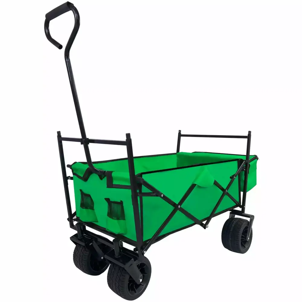 Collapsible Wagon Cart Heavy Duty Foldable 7 Wheels Camping Shopping Garden Sports Beach