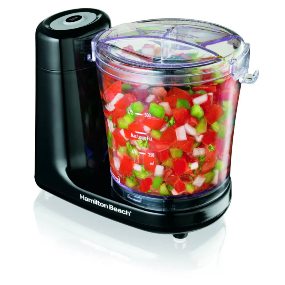 Hamilton Beach 72900 3 Cup Food Chopper - Black Compact Kitchen Appliance