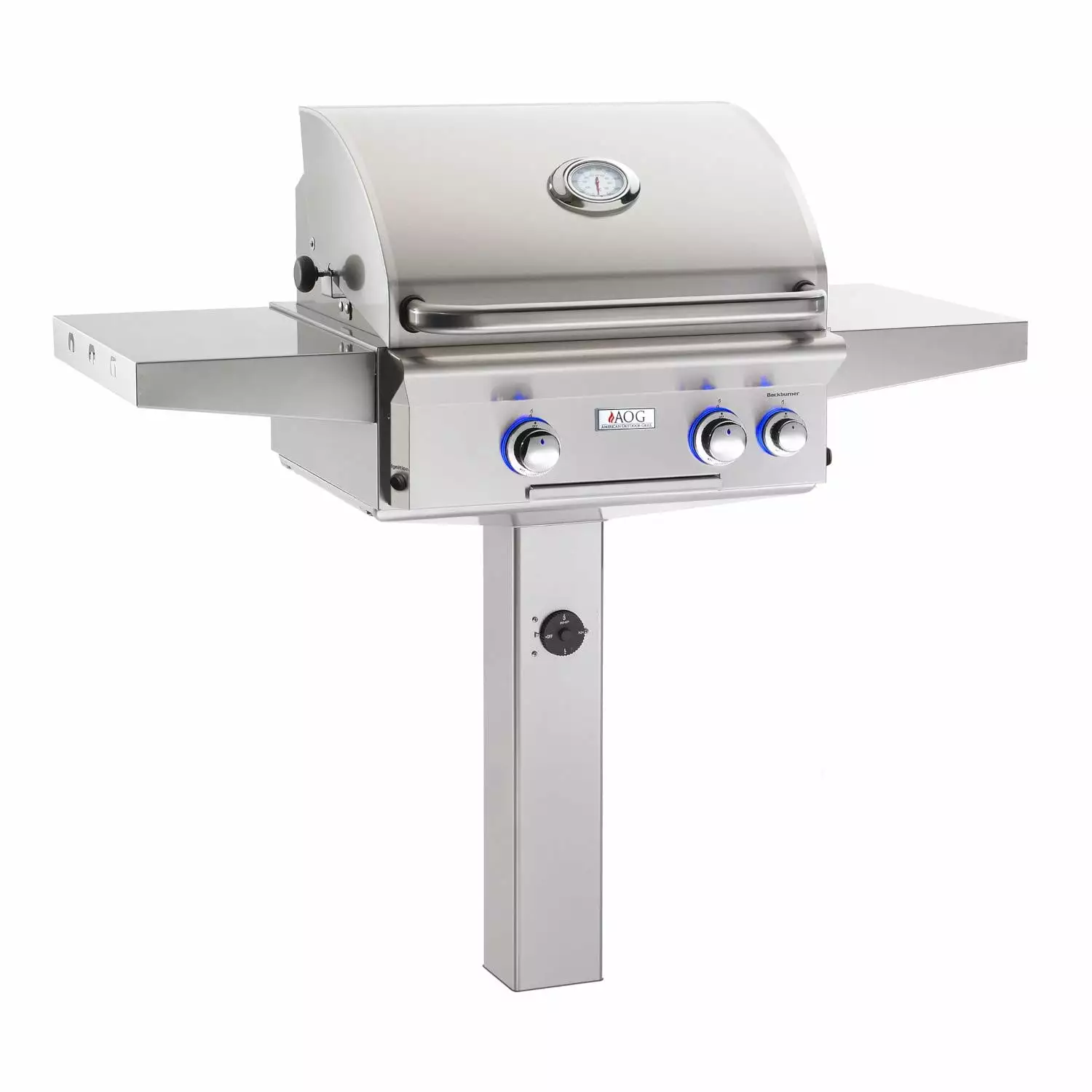 American Outdoor Grill 24NGL L-Series 24 Inch Natural Gas Grill on -Ground Post Rotisserie