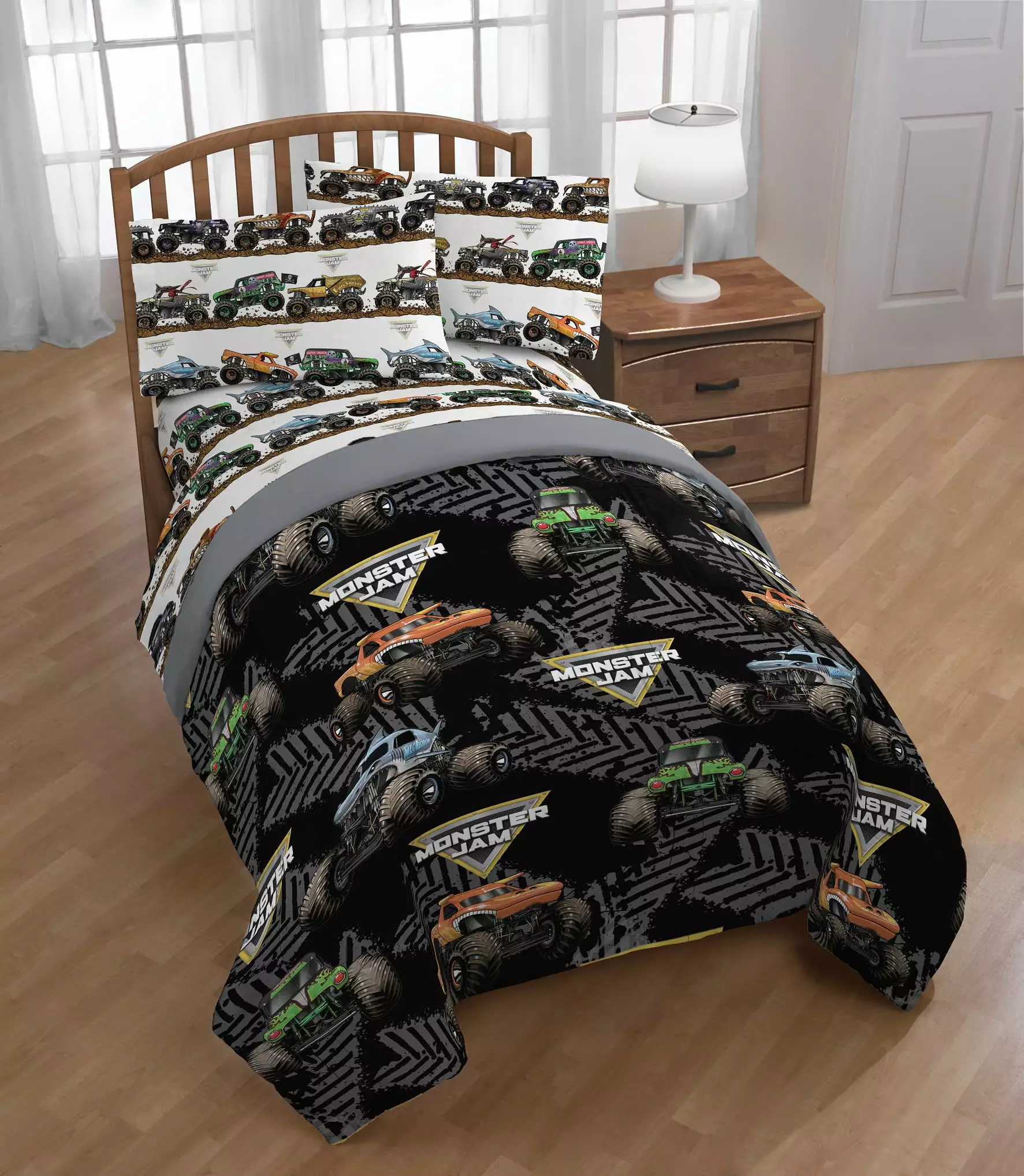 Monster Jam Monitors Full Bed Set Kids Bedding