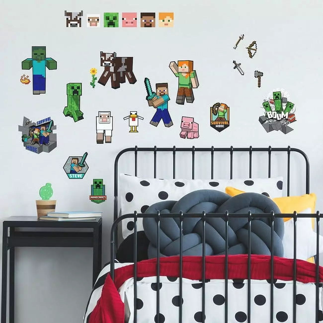 Minecraft Characters Peel Stick Wall Decals Kids Room Gaming Decor RoomMates