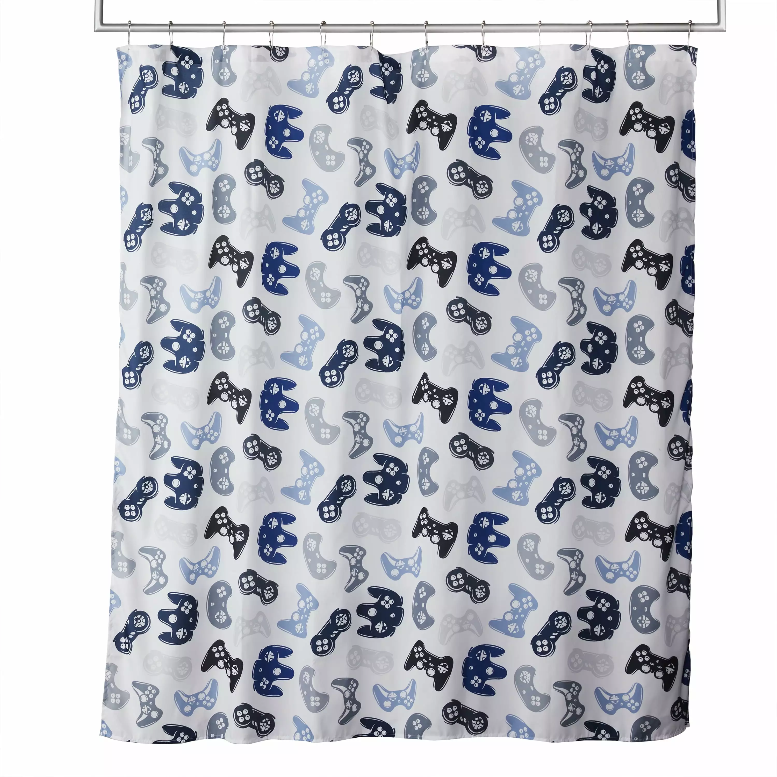 Gaming Kids Bathroom Set 16 Pieces White Blue Gray Black Your Zone Themed Decor