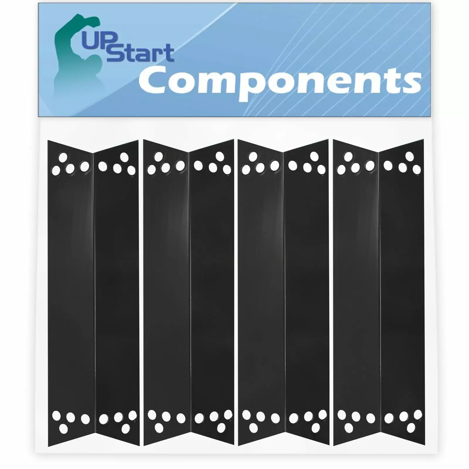 4-Pack BBQ Grill Heat Shield Plate Tent Replacement Kenmore 415.16106210 UpStart Components