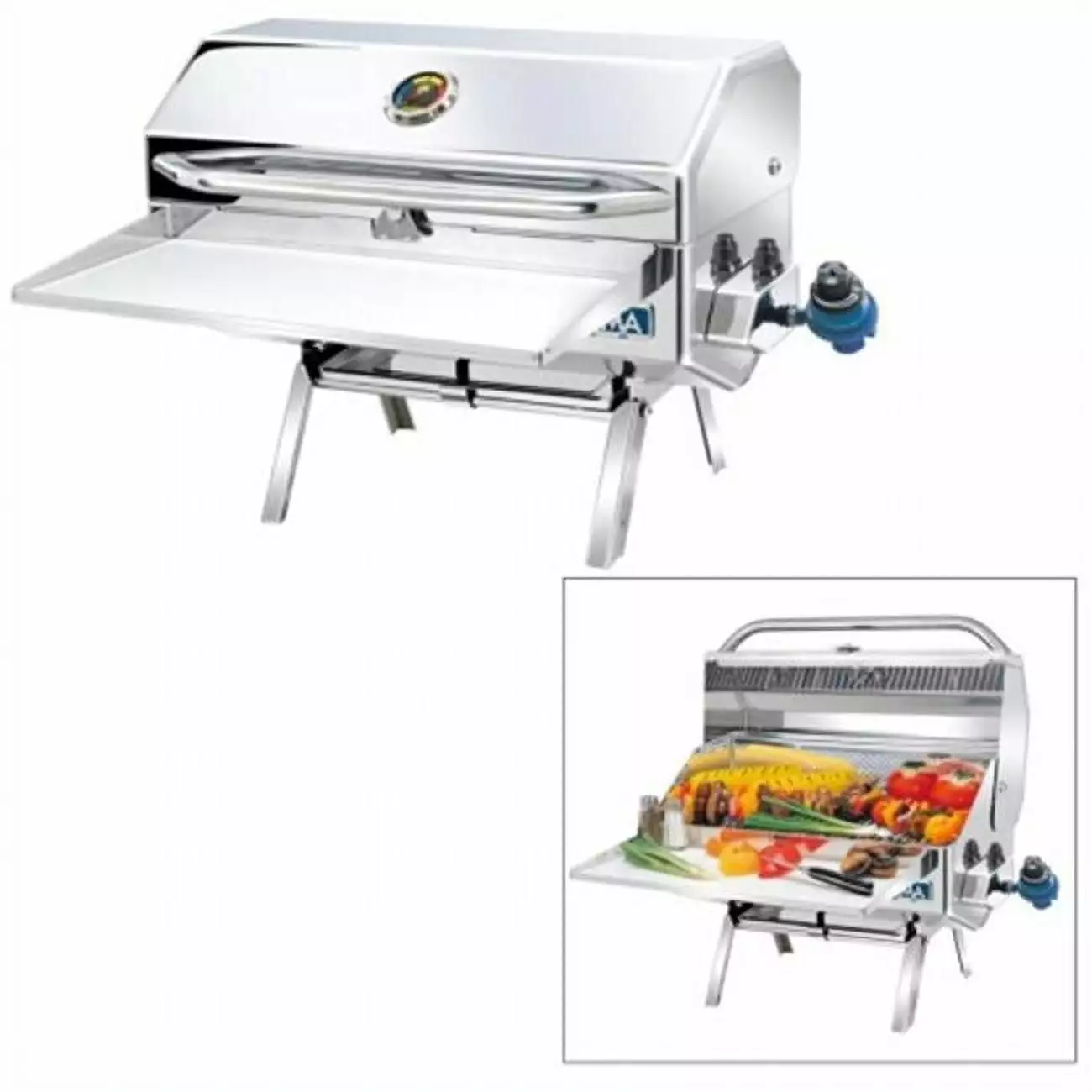 Magma Newport 2 Gourmet Series Gas Grill 162 sq Portable Outdoor BBQ