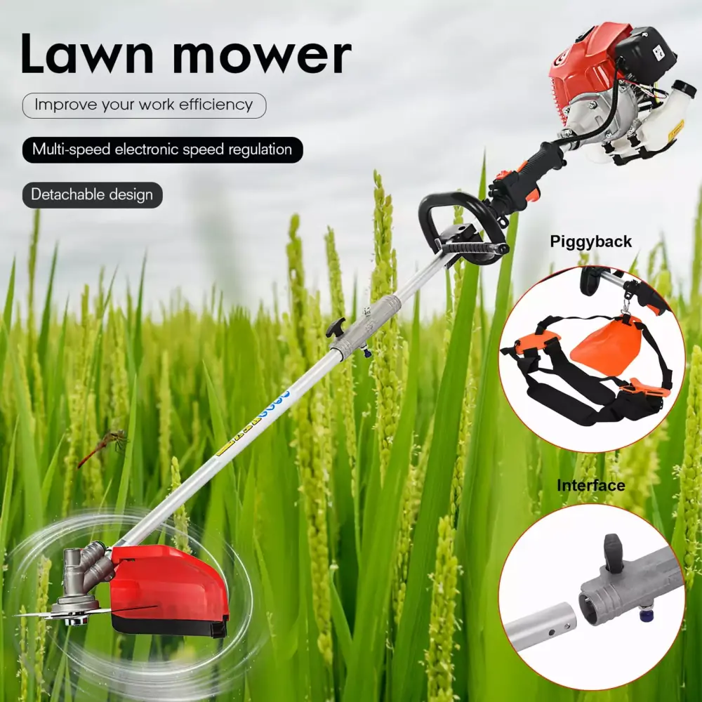 Kemweao 52cc Gas Weed Wacker 5 1 Brush Cutter String Trimmer Cordless Hedge Trimmer