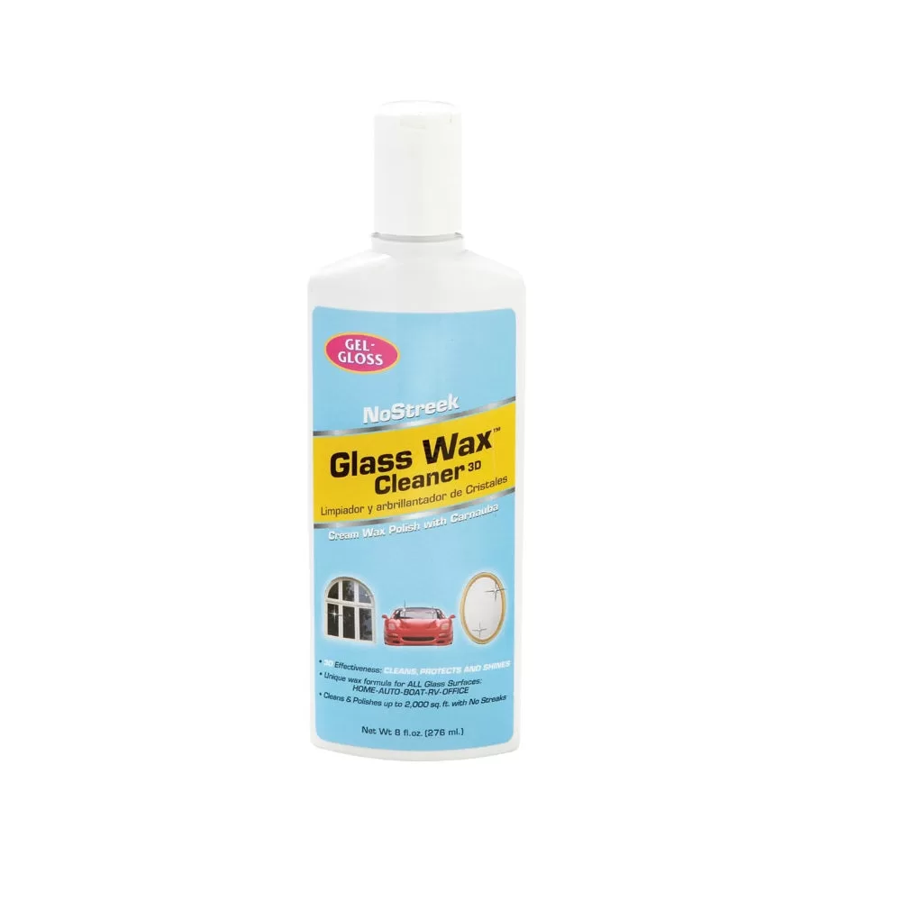 Gel-Gloss NS-8 NoStreek Glass Wax Cleaner 8 Ounce Streak-Free Shine
