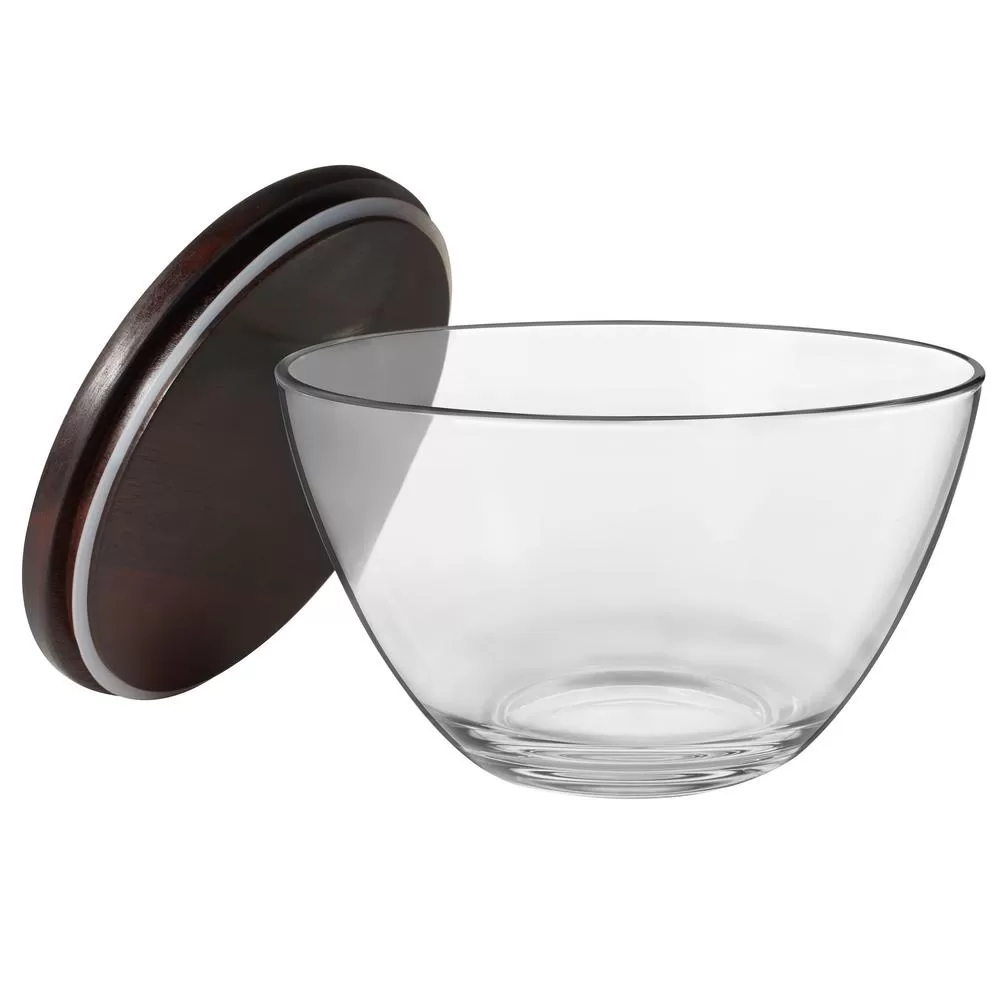 Libbey Urban 1-Piece Medium Glass Bowl Set Lid Food Storage