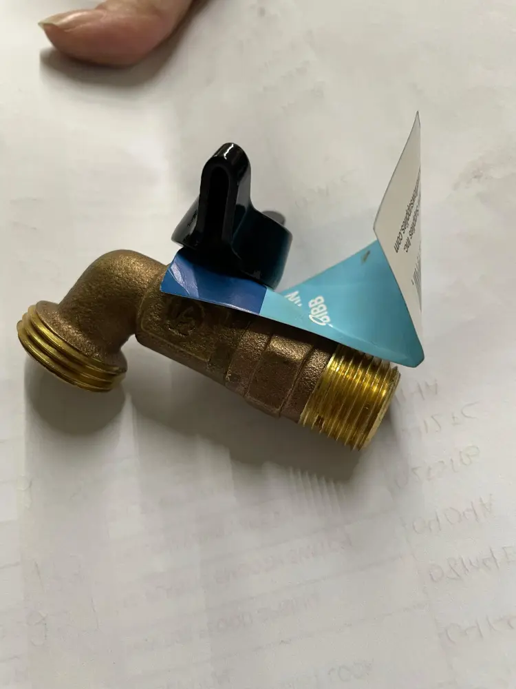 46341 Everflow 3/4" MIP X 3/4" Garden Hose 1/4" Turn Valve