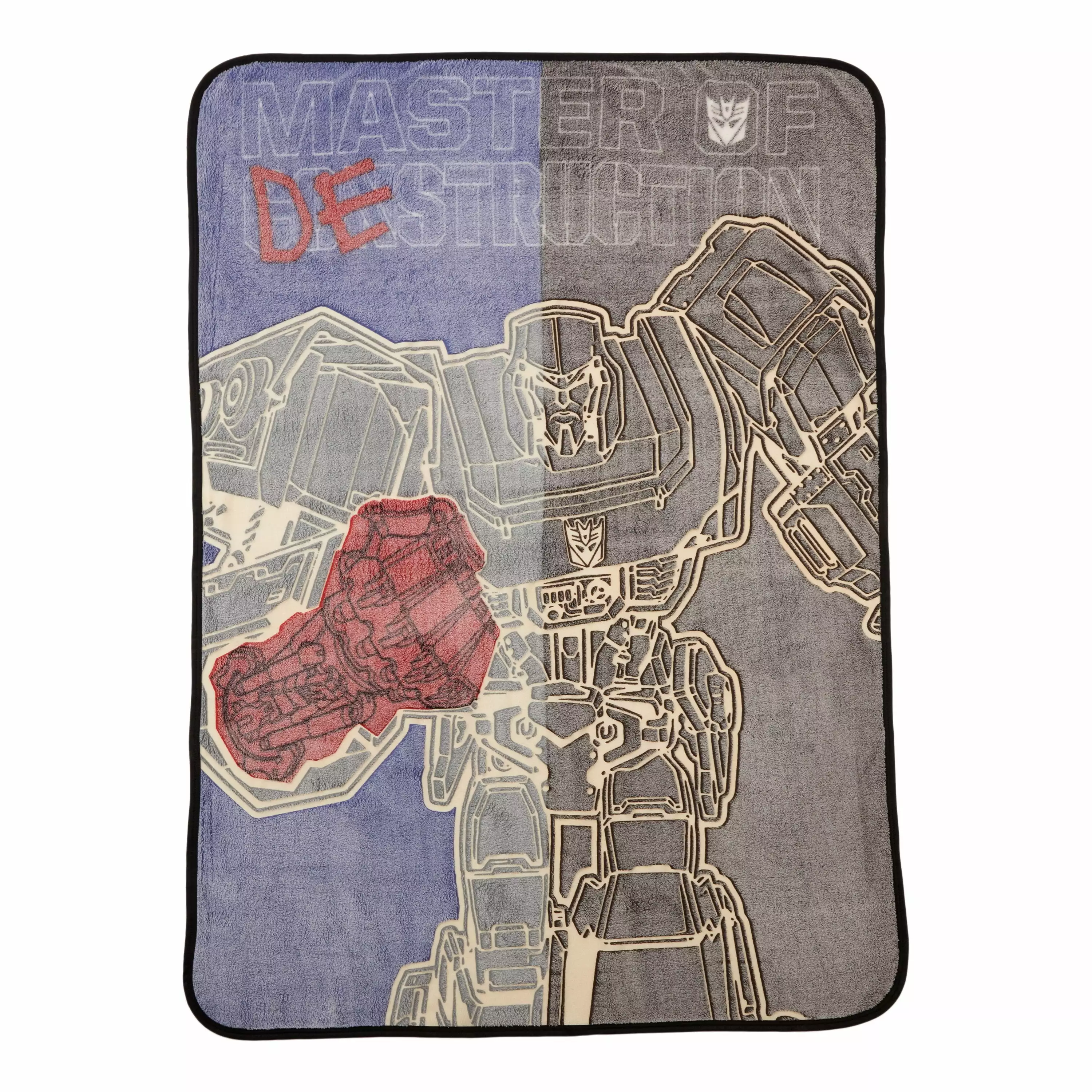 Changeers Kids Fleece Throw Blanket 46x60 Glows---Dark Bedtime Transformers