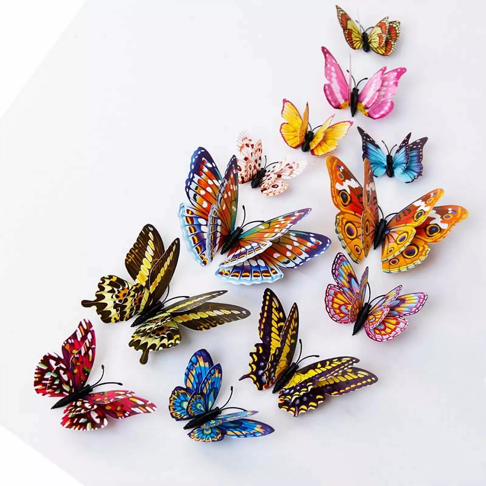 12Pcs 3D Butterfly Glow Dark Wall Decals Magnetic Sticker Set Home Decor fitup:9761