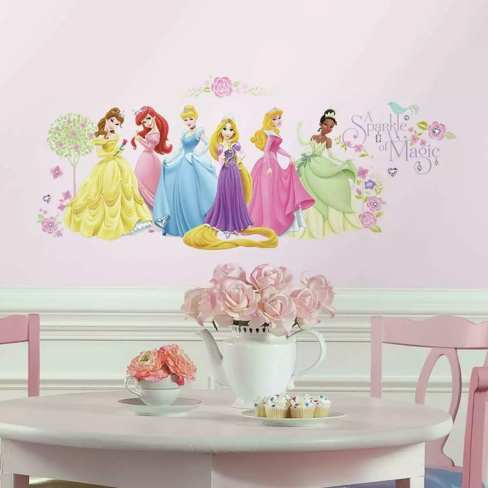 Glow Within Disney Princess Wall Decals Peel and Stick Girls Bedroom RoomMates