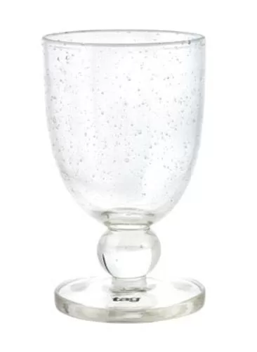 Tag 550287 Clear Bubble Glass Goblet 10 Oz Elegant Beverage Serving