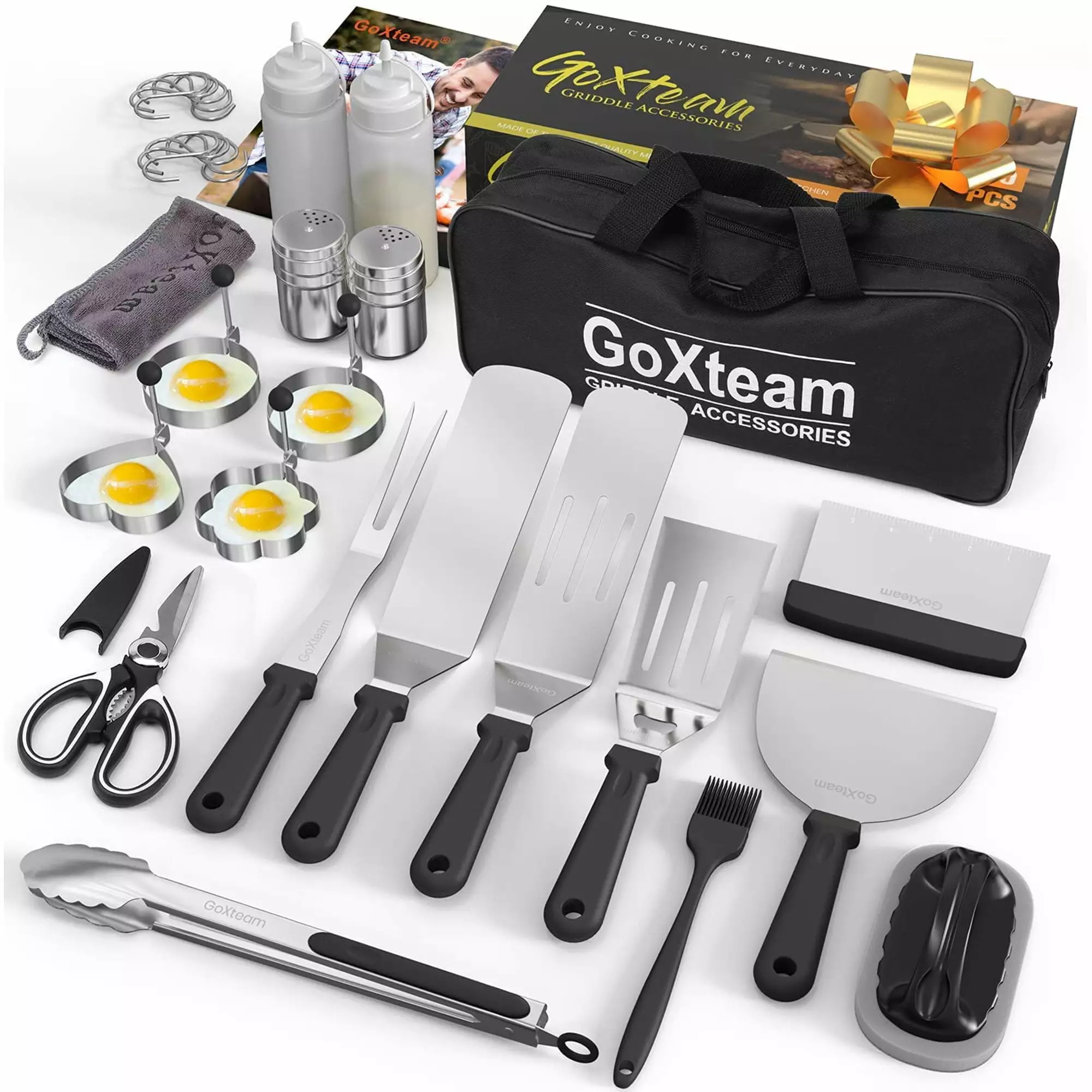 30 Pcs Griddle Accessories Kit Blackstone and Camp Chef Spatula Scraper and Carrying Bag GoXteam