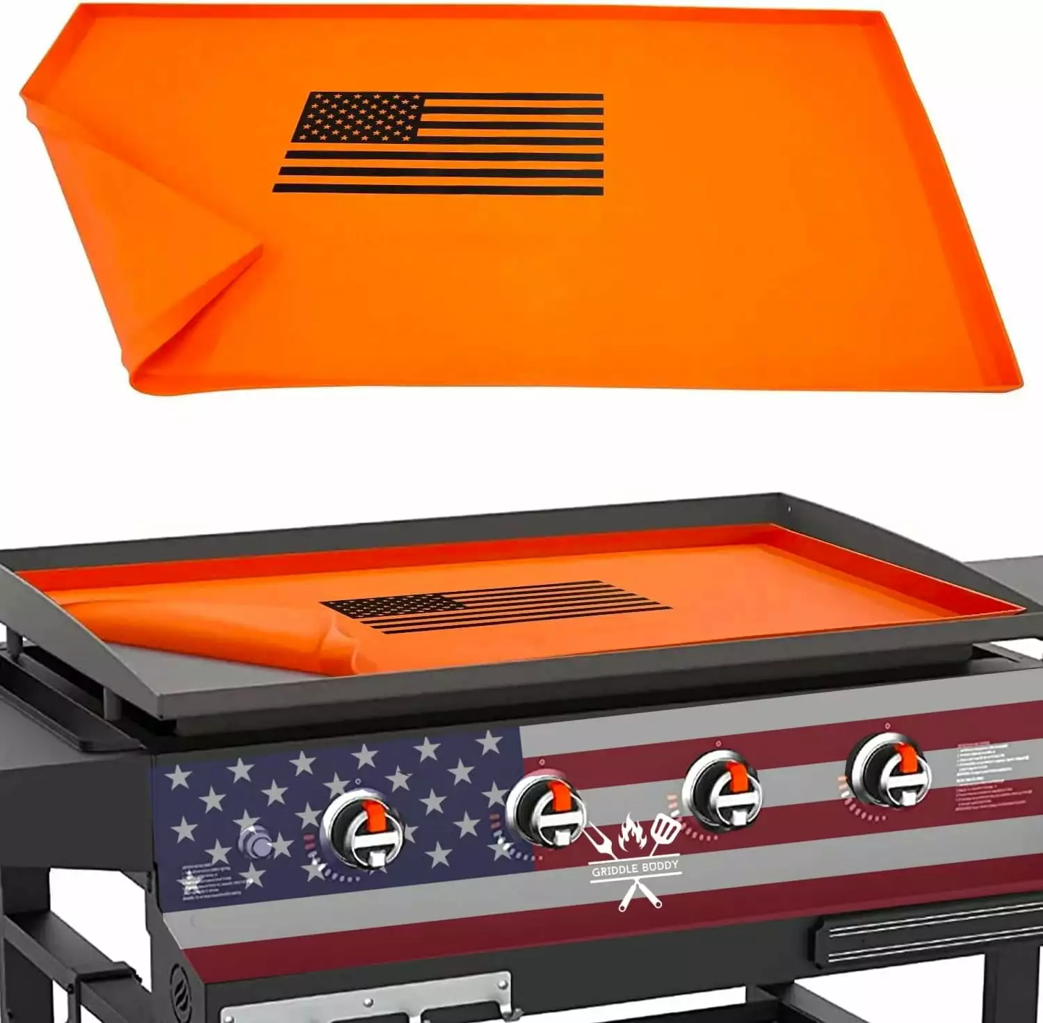 Griddle Buddy PRO Silicone Cover Blackstone 36 Inch Griddles Orange