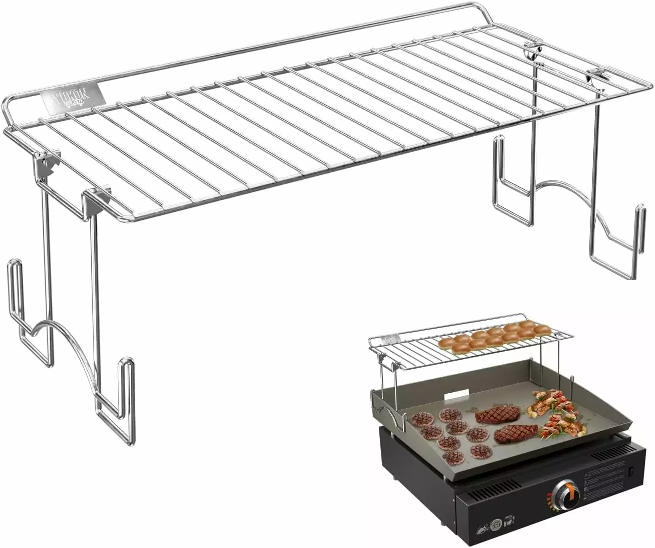 Yukon Glory Stainless Steel Griddle Warming Rack 17 Blackstone Griddles