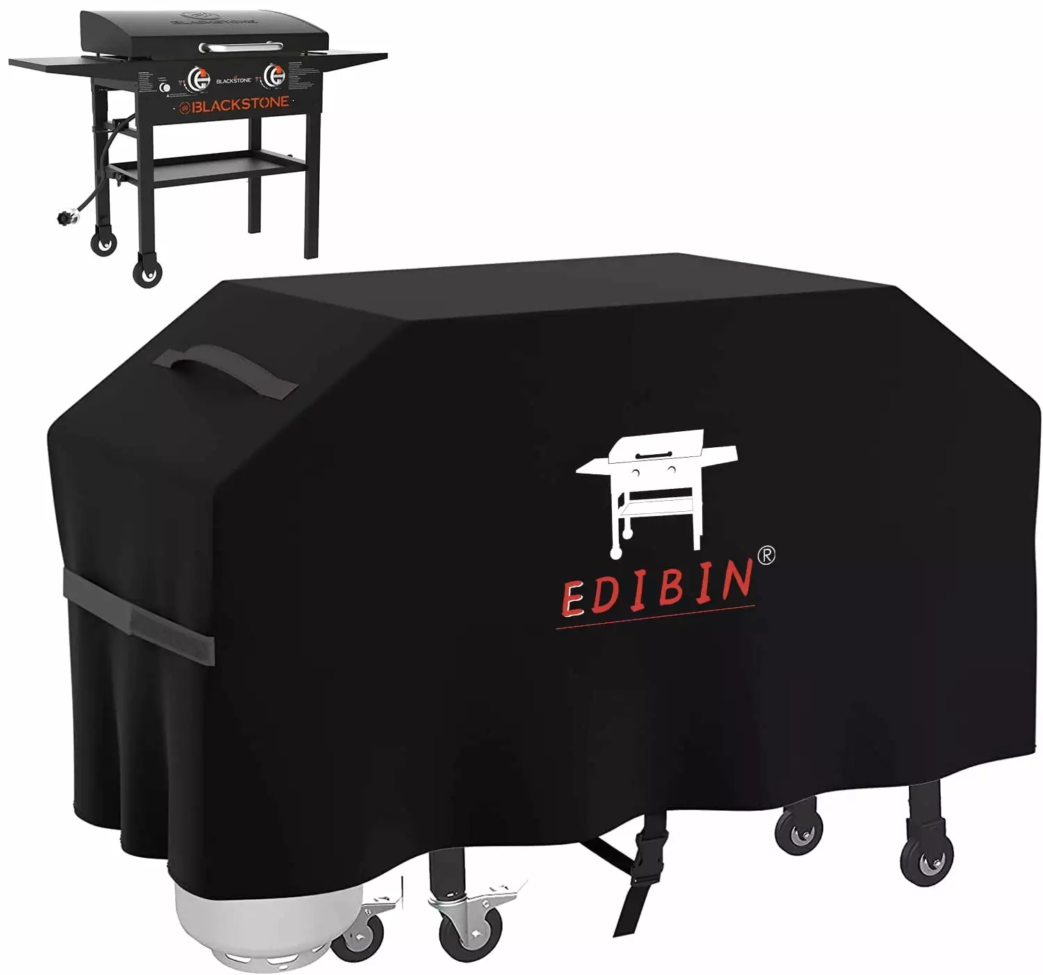 Heavy Duty Waterproof Griddle Cover Blackstone 28 Inch ProSeries Double Shelf and Hood Beige EDIBIN