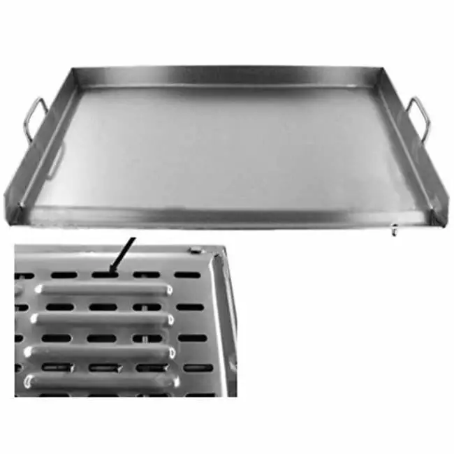 Maxam 32 Stainless Steel Griddle Flat Top Grill Tacos Reinforced Bracket Bottom
