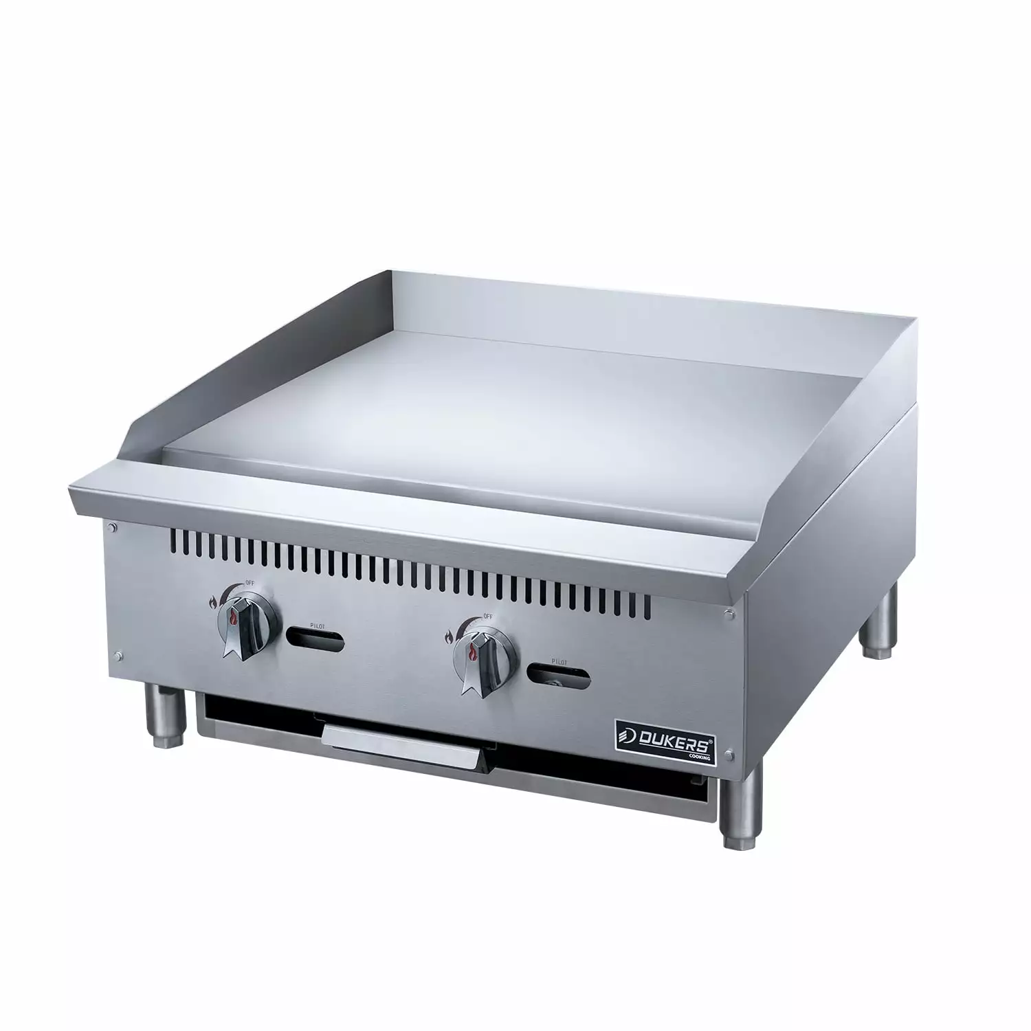 2-Burner Commercial Griddle Stainless Steel 4 Legs Dukers Commercial Refrigeration and kitchen equipment Shop