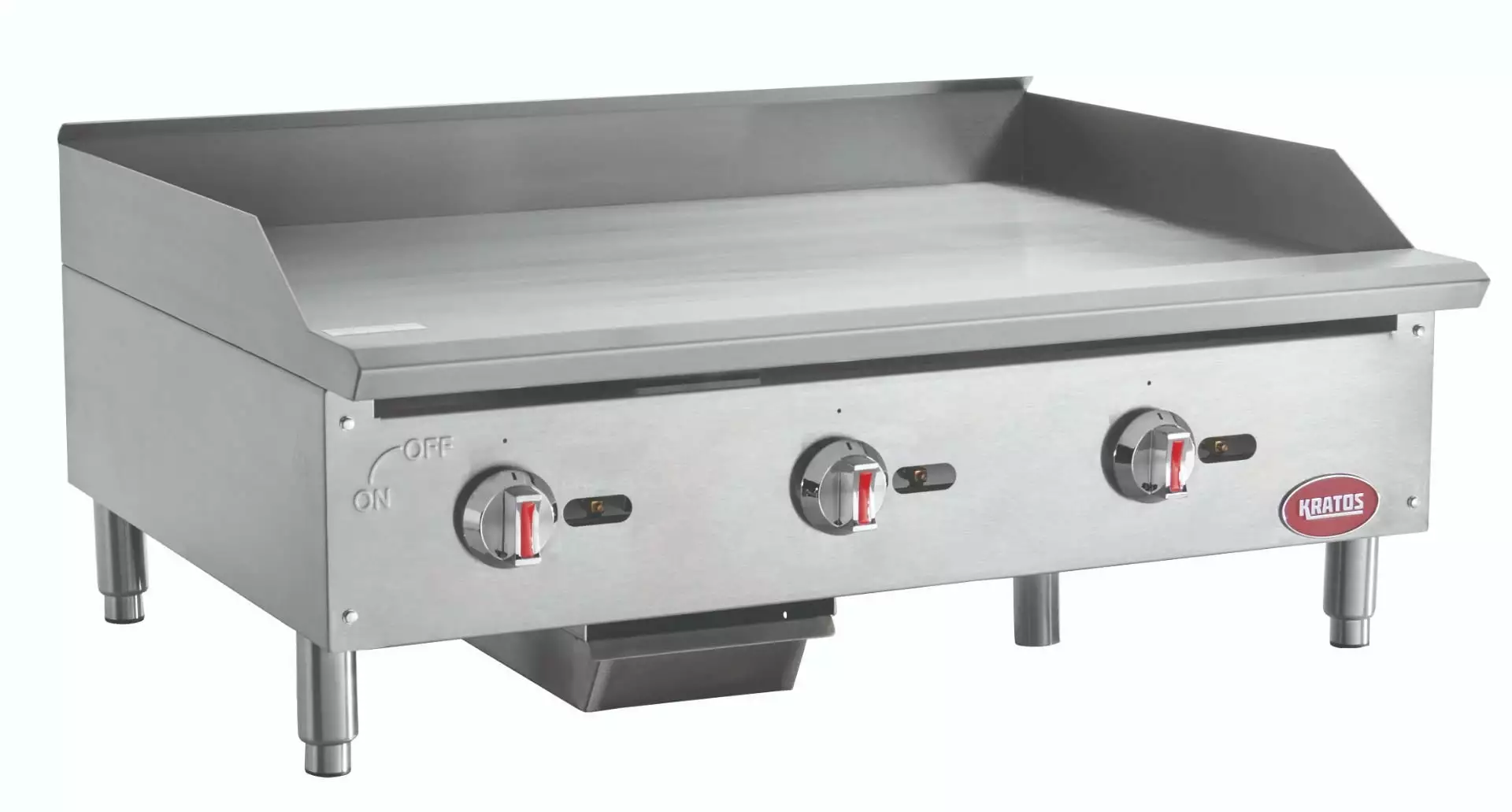 Kratos 29Y-005 36 Commercial Restaurant Gas Countertop Griddle 3 Burners 90000 BTU