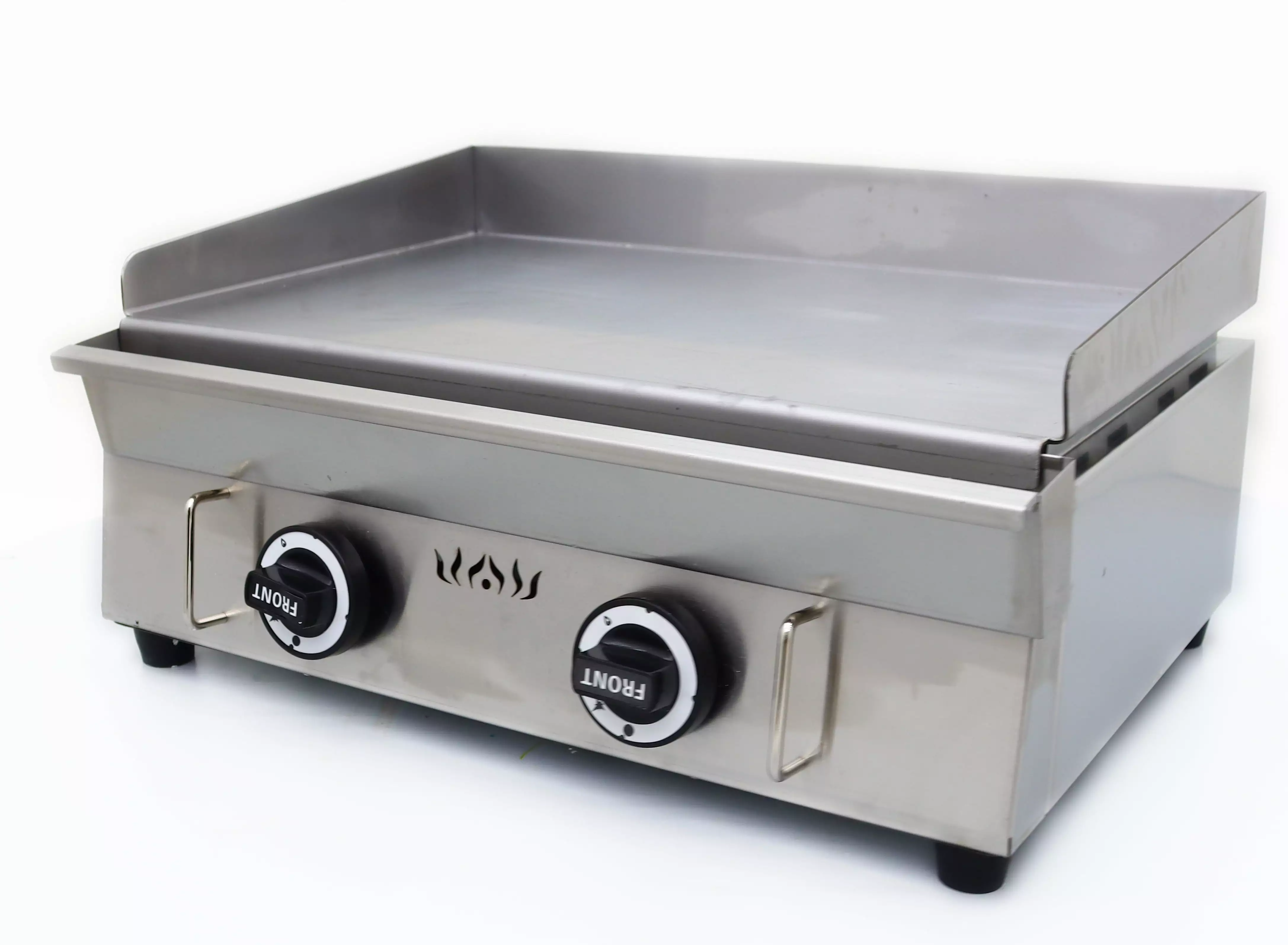 PreAsion Commercial LPG Gas Grill Griddle Countertop Flat Top Cooking BBQ Teppanyaki Grill 2800Pa Stainless Steel
