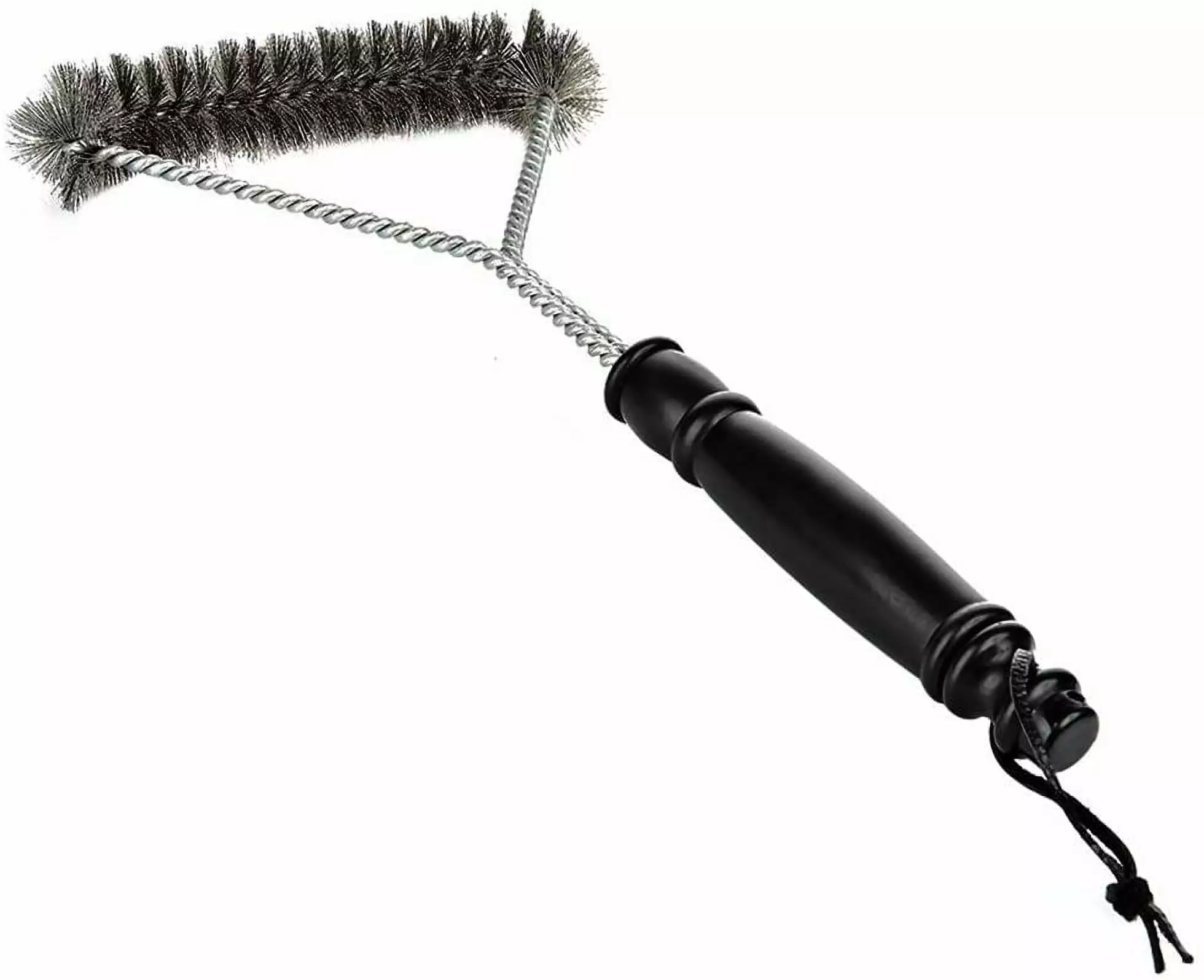 3 Sided BBQ Wire Brush Hanging Loop Weber Char Broil Porcelain Grills Fokelyi