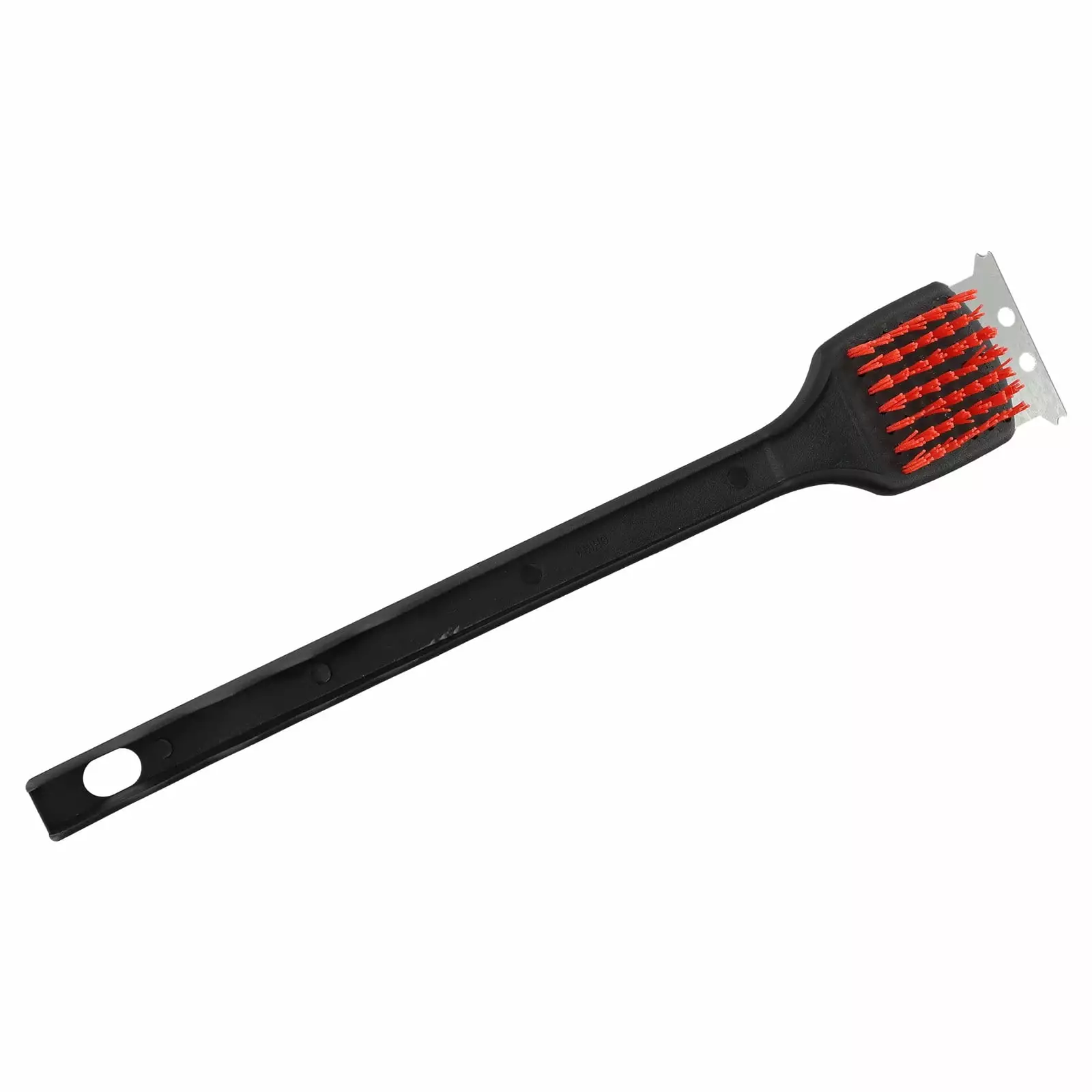 KERISTY Long Handle Protect Nylon Bristle BBQ Grill Cleaning Brush Steel Scraper Head
