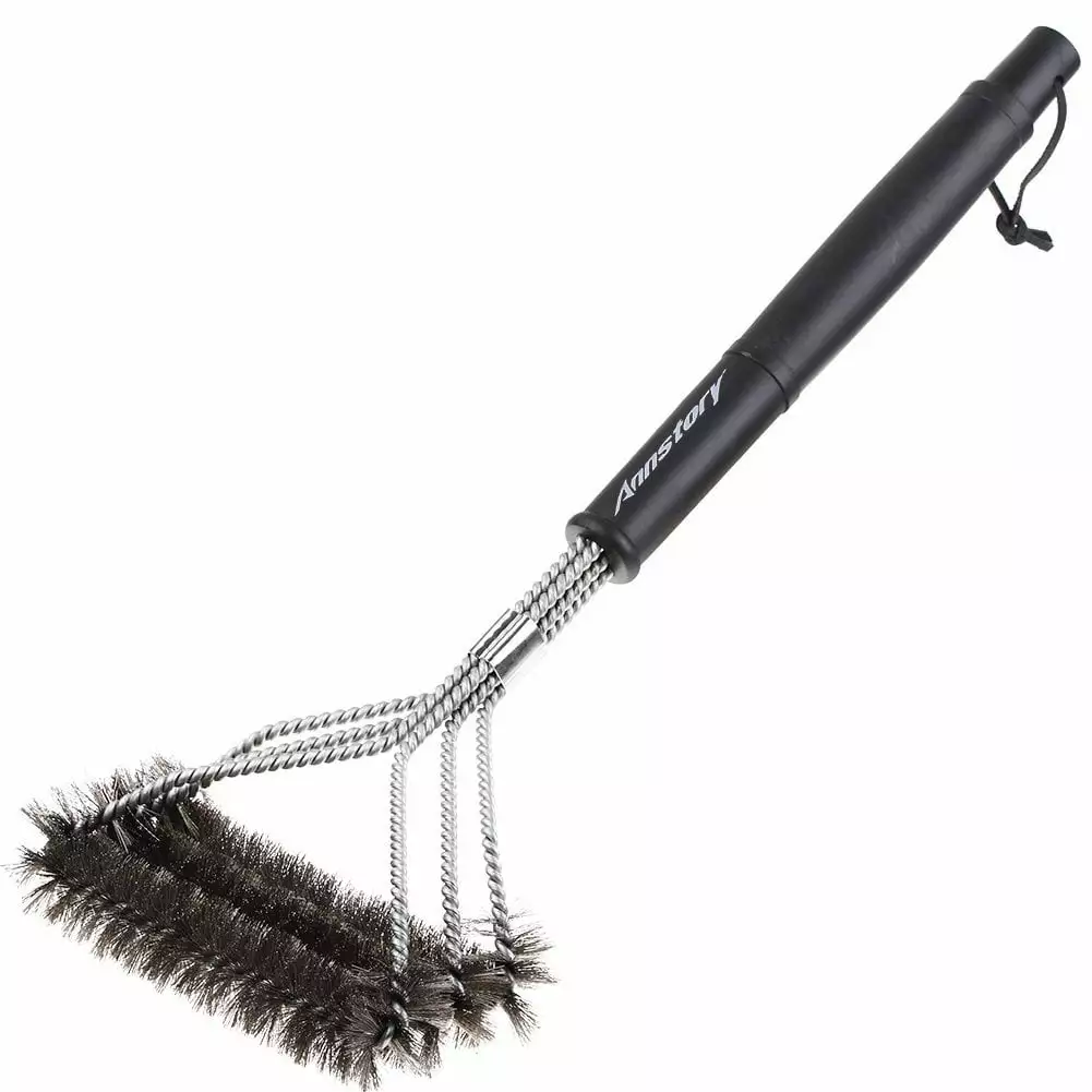 360 Clean Grill Brush Stainless Steel 3 1 BBQ Grill Cleaner Simple Cleaning Sanheshun