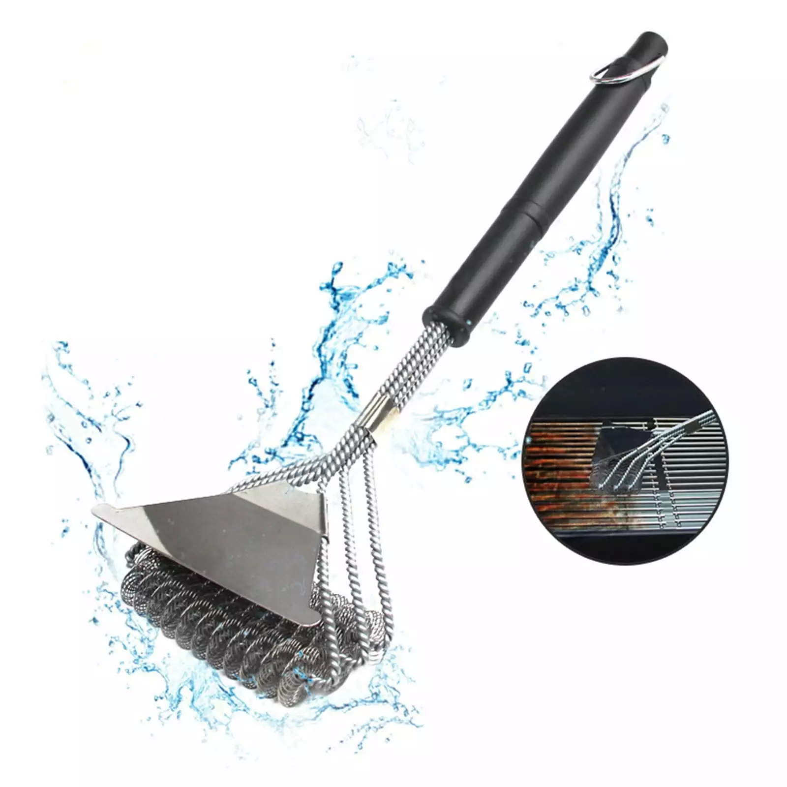 17 Inch Grill Cleaning Brush Bristle Free Perfect BBQ Grill Accessories Gift Christmas Protect BBQ Cleaning Grill Brush St...