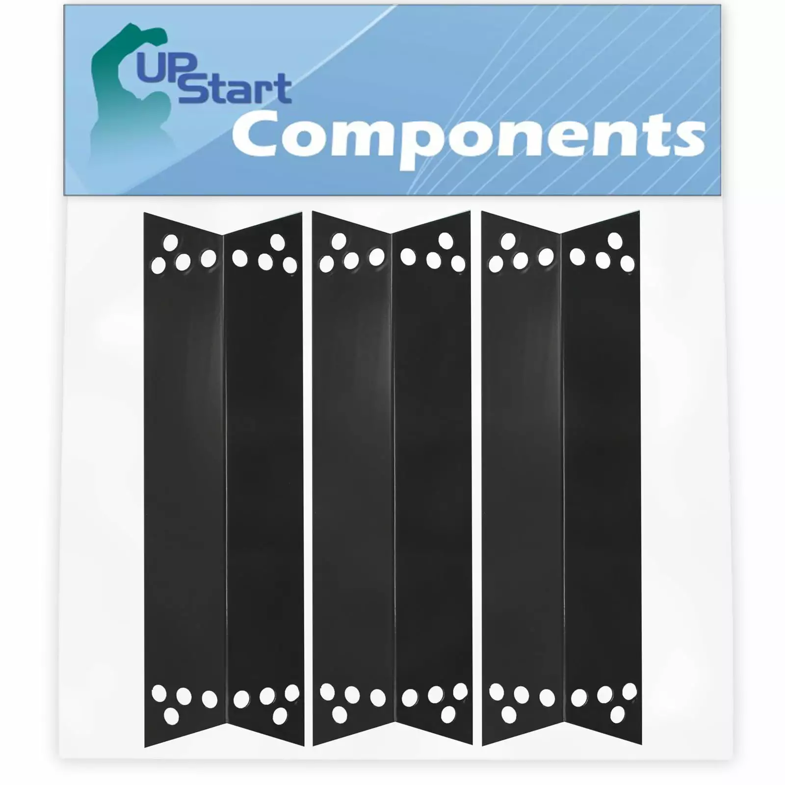 3-Pack BBQ Grill Heat Shield Plate Tent Replacement Parts Kenmore 415.16106210 - Porcelain Steel Flame Tamer UpStart Compo...