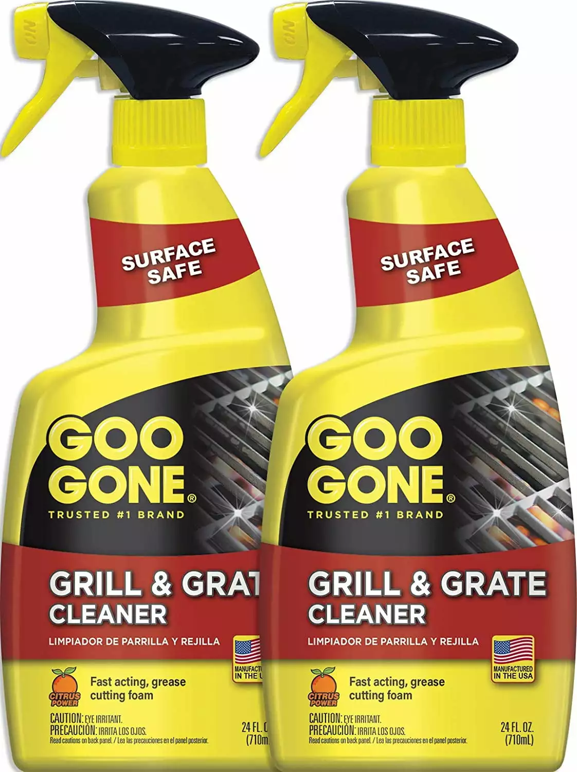 Goo Gone Grill and Grate Cleaner 2 Pack Cooking Grates and Racks 24 fl oz