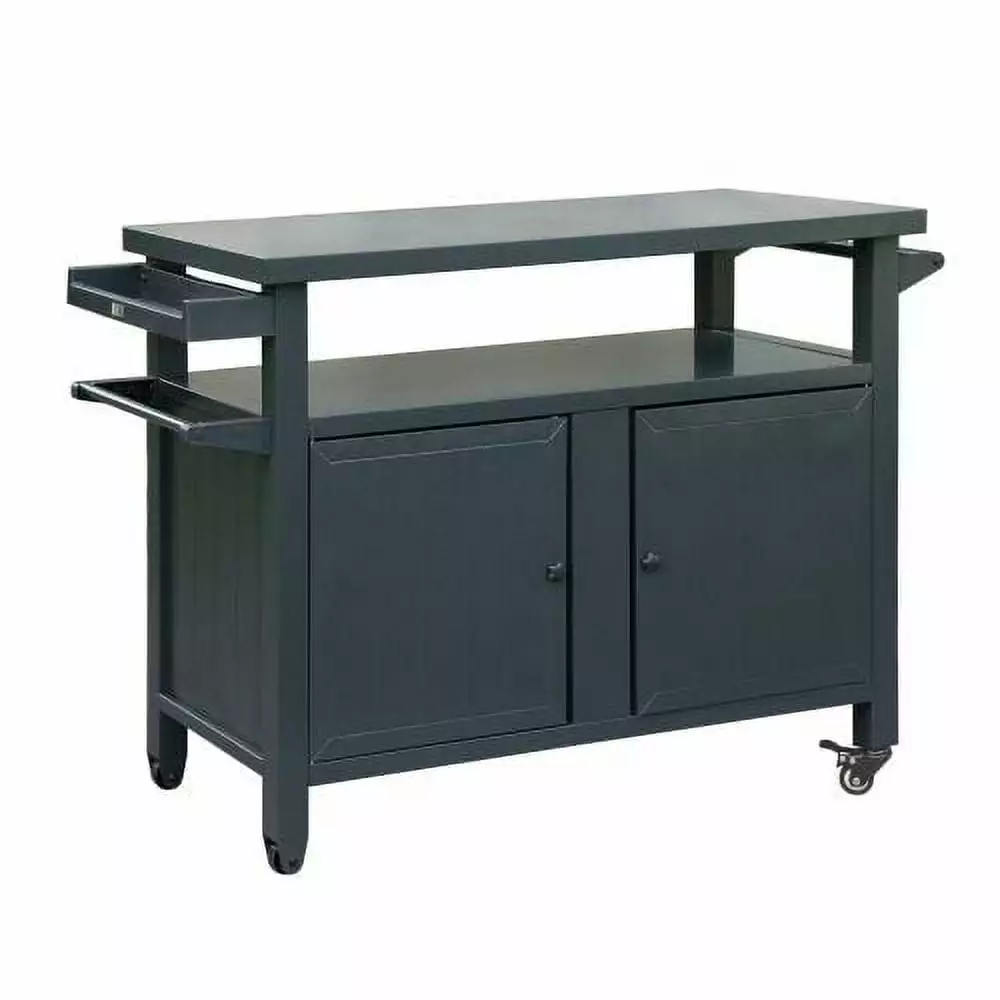 Buumin Grill Carts Outdoor Storage Cabinet Wheels Metal BBQ Table Patio Kitchen and Home Parties