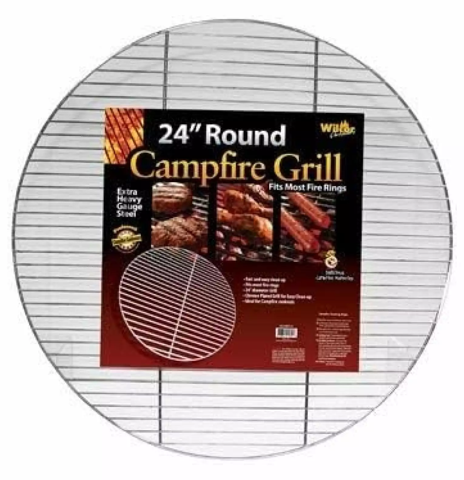 Round Campfire Grill Grid Fire Rings 24-inch ByEUcuk