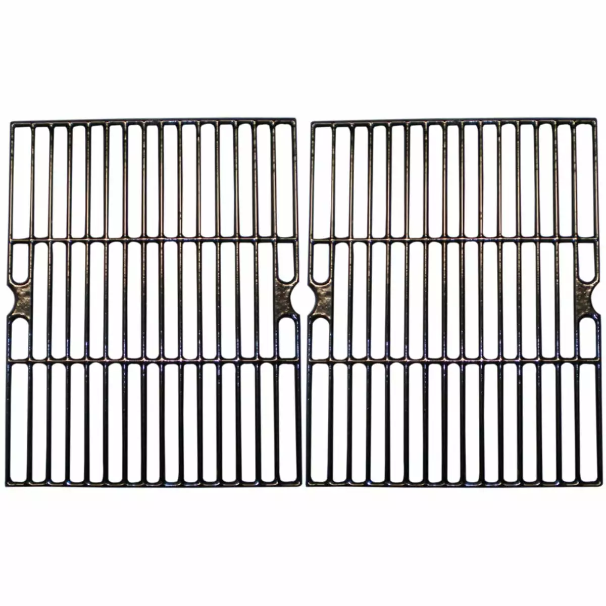 2pc Gloss Cast Iron Cooking Grid Master Forge and Uniflame Gas Grills 27.25 Inch Contemporary Home Living