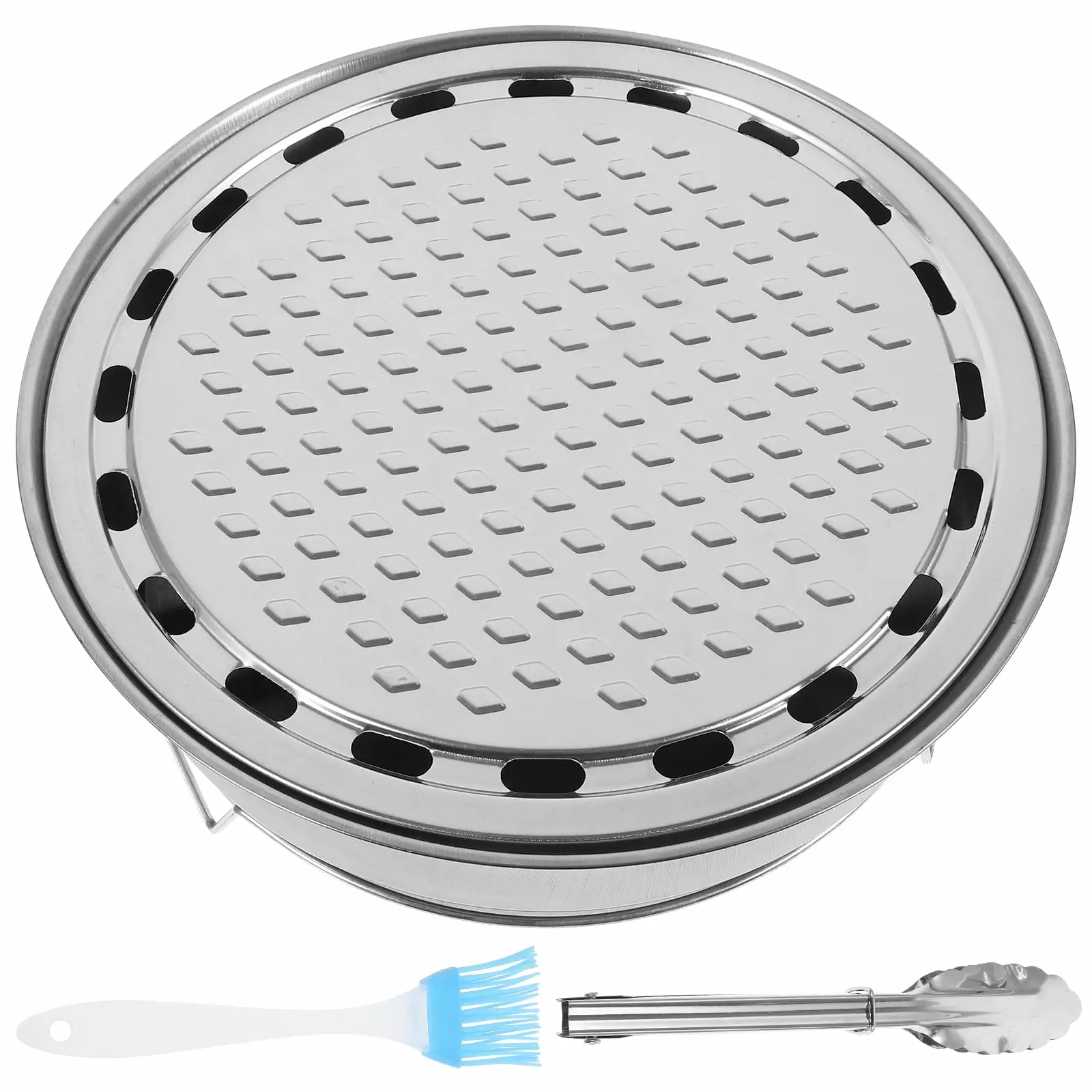 Grill Top Griddle Outdoor Portable Charcoal Grills BBQ Stove Metal Stainless Steel FANN