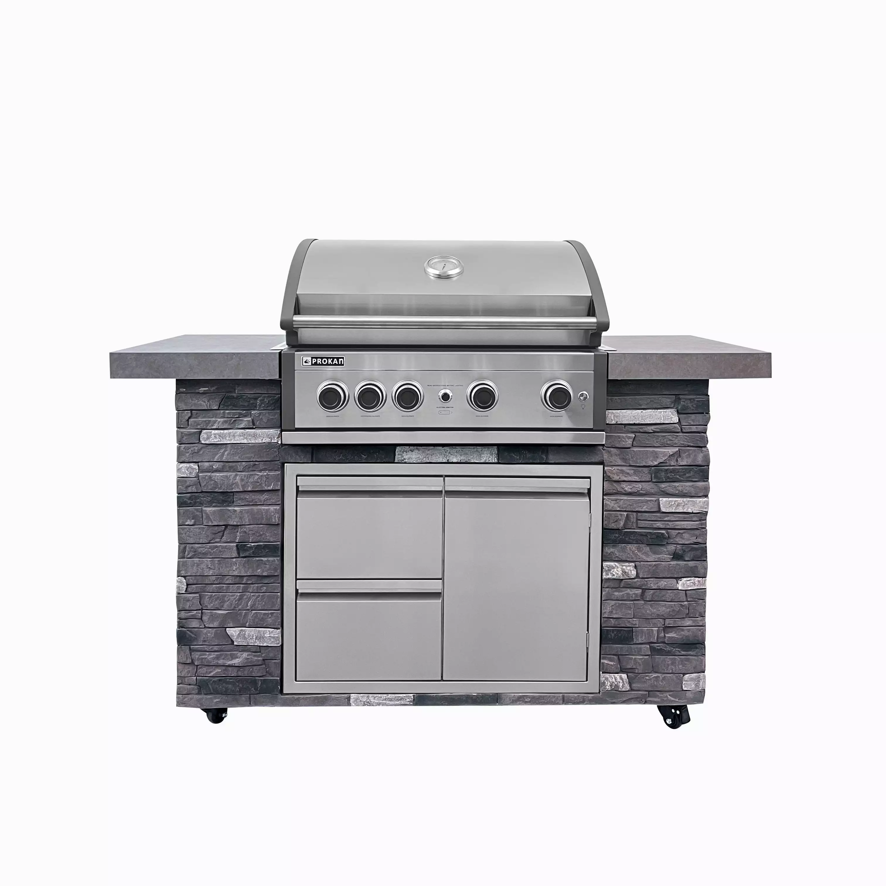 60 Inches Pro Elite 5B Northern Slate Q Grill Island Outdoor Cooking