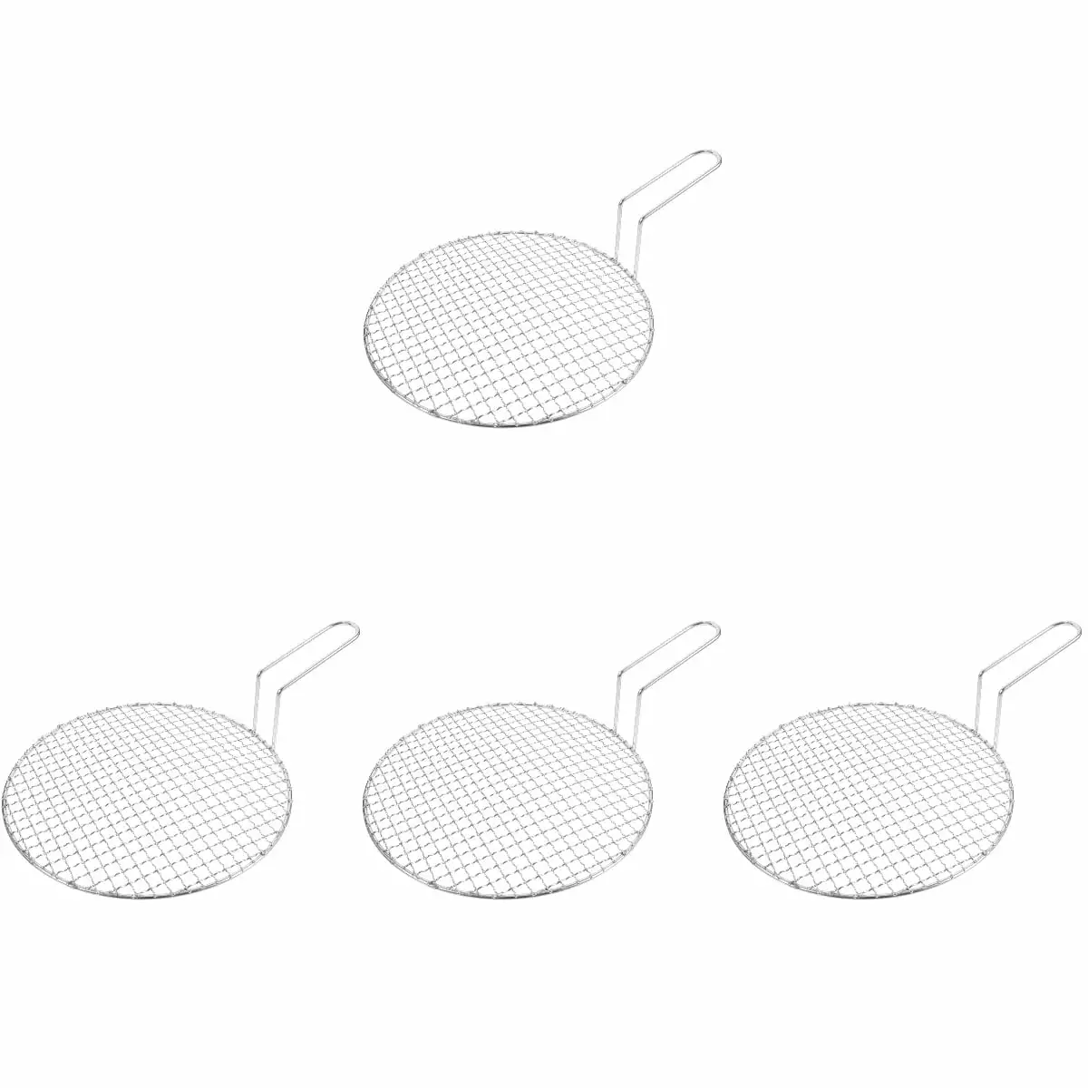 Qutilizenong 4pcs Stainless Steel Korean Grill Mesh Outdoor BBQ Grill Net Screen Qusenong
