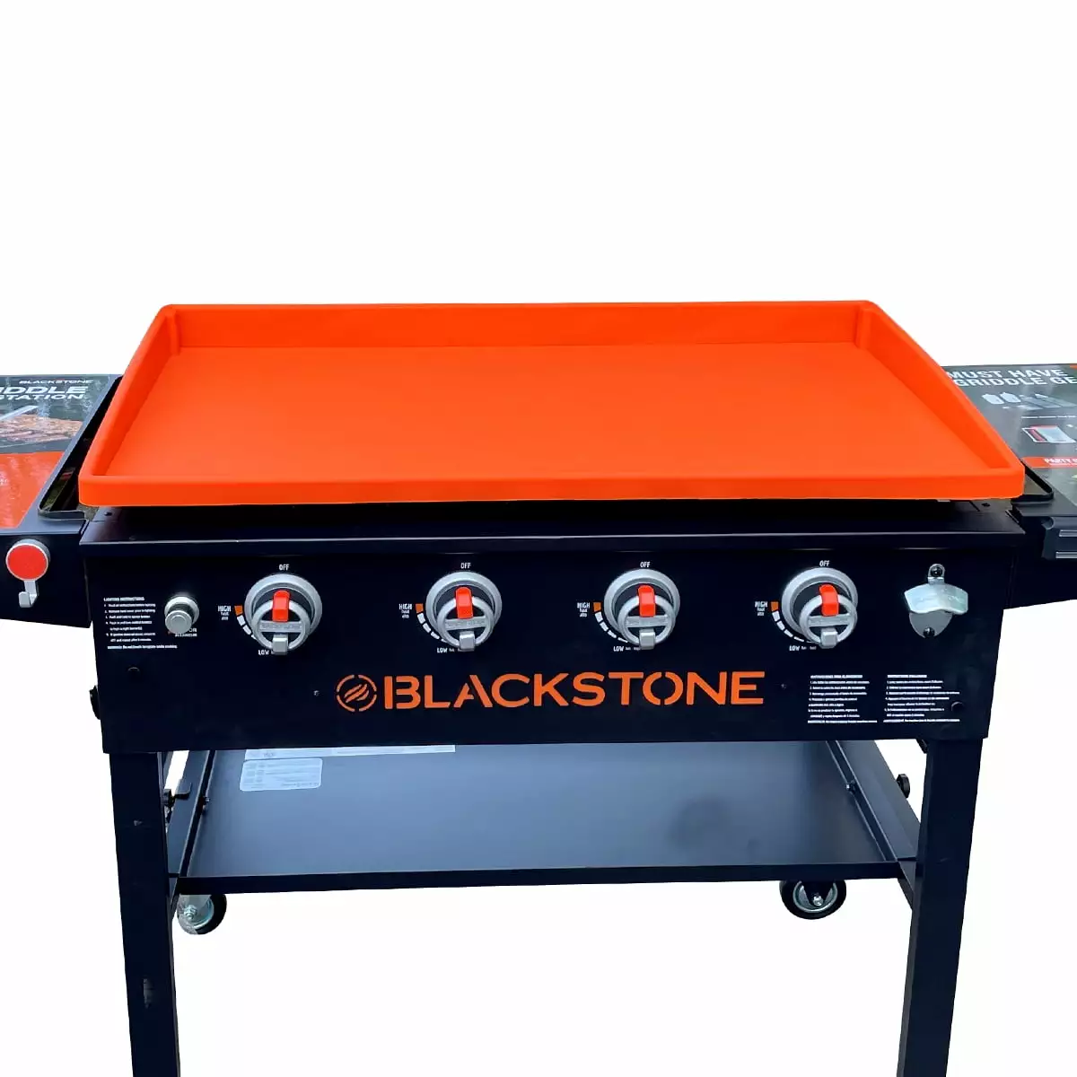 JVMU 36 Griddle Silicone Protective Mat Cover Full Wrapped Blackstone Grill Orange