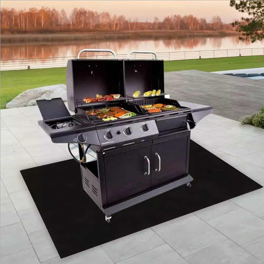 Grill Mats Outdoor Grill 47x39 - Fireproof BBQ Mat Fire Pits & Fireplaces Slopehill