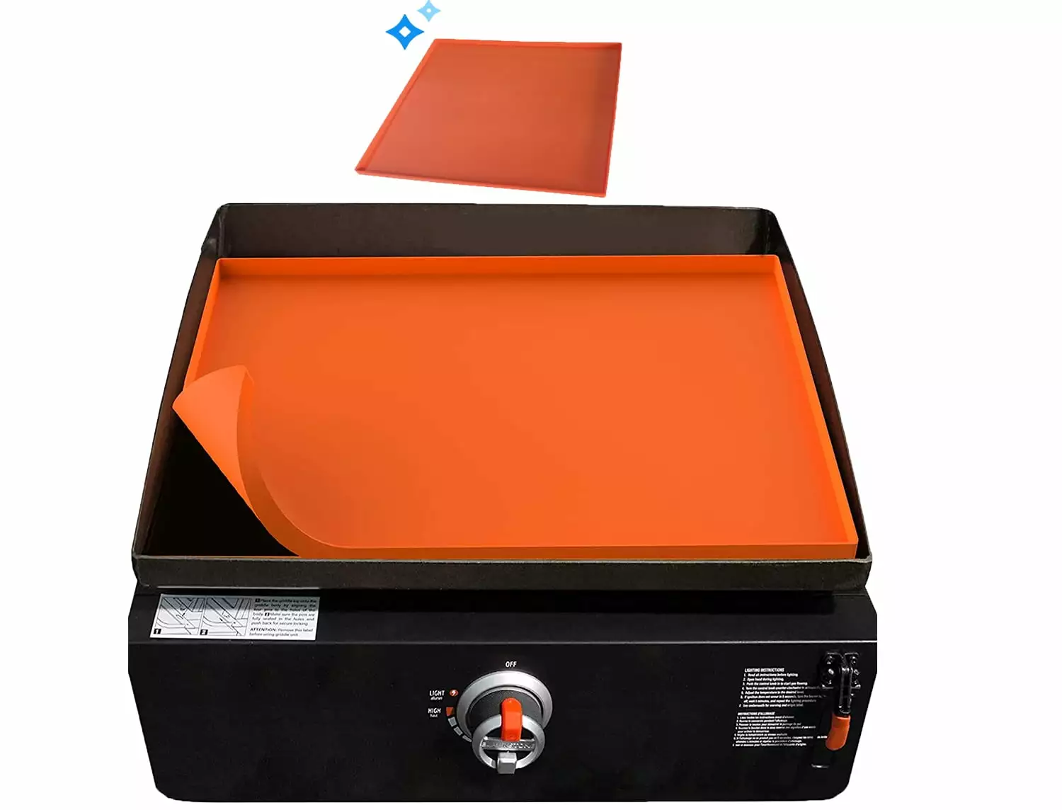 SUTENG 17 Inch Silicone Griddle Mat - Heavy Duty Food Grade Blackstone Grill