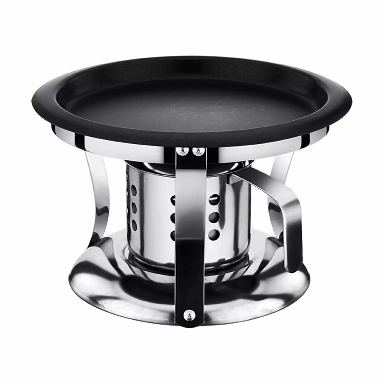 JikoIiving Stainless Steel Takeaway Steak Grill Non-Stick Baking Pan Outdoor Indoor Windproof Cooking